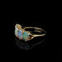 Vintage Opal Five Stone 9ct 9K Yellow Gold Band Ring (7 of 10) Vintage Opal Five Stone 9ct 9K Yellow Gold Band Ring (7 of 10)