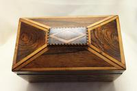Georgian Tea Caddy Veneered with Rosewood & Boxwood (3 of 5) Georgian Tea Caddy Veneered with Rosewood & Boxwood (3 of 5)