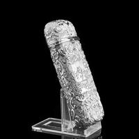 Antique Solid Silver Victorian Cigar Cheroot Case "Castle Top" Windsor Castle Design - Nathaniel Mills 1844 (11 of 12) Antique Solid Silver Victorian Cigar Cheroot Case "Castle Top" Windsor Castle Design - Nathaniel Mills 1844 (11 of 12)