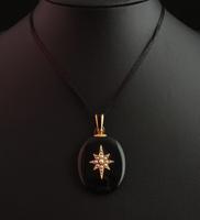 Victorian Onyx Mourning Locket, Seed Pearl Star, 15ct Gold (7 of 12) Victorian Onyx Mourning Locket, Seed Pearl Star, 15ct Gold (7 of 12)