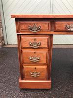 Antique Walnut Pedestal Writing Desk (pri) (7 of 10) Antique Walnut Pedestal Writing Desk (pri) (7 of 10)