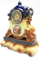 Antique 8-day Porcelain Mantel Clock Classical Blue & Earth Glazed French Mantle Clock (5 of 12) Antique 8-day Porcelain Mantel Clock Classical Blue & Earth Glazed French Mantle Clock (5 of 12)