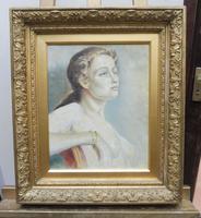 Oil on Canvas Portrait of Sarah Artist Peter Sanderson Mall Gallery Label Verso (6 of 10) Oil on Canvas Portrait of Sarah Artist Peter Sanderson Mall Gallery Label Verso (6 of 10)