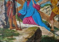 Lovely 19th Century Religious Old Master Christ & Cross Oil Painting - Set 14 Available (10 of 19) Lovely 19th Century Religious Old Master Christ & Cross Oil Painting - Set 14 Available (10 of 19)