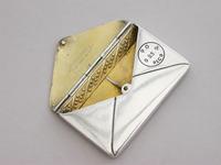 Victorian Patented American Sterling Silver & Enamel Envelope Form Double Stamp Case (6 of 8) Victorian Patented American Sterling Silver & Enamel Envelope Form Double Stamp Case (6 of 8)