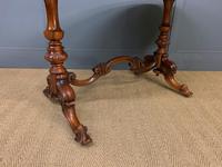 Victorian Burr Walnut Stretcher Table (9 of 13) Victorian Burr Walnut Stretcher Table (9 of 13)