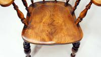 Victorian Smokers Bow or Captains Chair, Elm / Beech - Large Seat, Wide Arms (3 of 13) Victorian Smokers Bow or Captains Chair, Elm / Beech - Large Seat, Wide Arms (3 of 13)