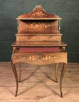 French Inlaid Rosewood Ladies Writing Table (7 of 8) French Inlaid Rosewood Ladies Writing Table (7 of 8)