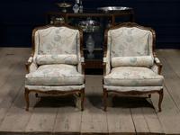 Superb Pair of French Upholstered Bergere Chairs (3 of 28) Superb Pair of French Upholstered Bergere Chairs (3 of 28)
