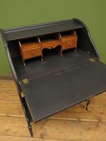 Antique Art Nouveau Black Writing Bureau Desk with Carvings, Lockable, Gothic (17 of 23) Antique Art Nouveau Black Writing Bureau Desk with Carvings, Lockable, Gothic (17 of 23)
