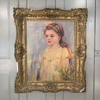 Antique oil painting portrait of young girl in ornate gesso frame signed William Patrick (2 of 8) Antique oil painting portrait of young girl in ornate gesso frame signed William Patrick (2 of 8)