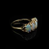 Vintage Opal Five Stone 9ct 9K Yellow Gold Band Ring (9 of 10) Vintage Opal Five Stone 9ct 9K Yellow Gold Band Ring (9 of 10)