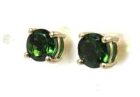 A Pair of Emerald Stud Earrings