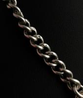 Antique Silver Double Albert Chain, Enamelled Silver Fob, Watch Chain (5 of 13) Antique Silver Double Albert Chain, Enamelled Silver Fob, Watch Chain (5 of 13)
