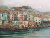 Large Oil on Canvas Italian Rivera Signed 1960s (8 of 10) Large Oil on Canvas Italian Rivera Signed 1960s (8 of 10)