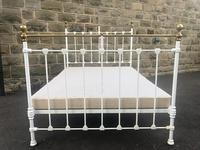 Antique Victorian Brass & Iron Double Bed (8 of 10) Antique Victorian Brass & Iron Double Bed (8 of 10)