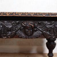 Carved Oak Desk Library Table Gothic Jacobean Large 19th Century (4 of 18) Carved Oak Desk Library Table Gothic Jacobean Large 19th Century (4 of 18)