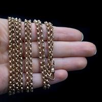 Antique Long Faceted Belcher Rolled Gold Guard Muff Chain Necklace (8 of 8) Antique Long Faceted Belcher Rolled Gold Guard Muff Chain Necklace (8 of 8)
