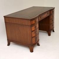 Antique Mahogany Leather Top Pedestal Desk (4 of 11) Antique Mahogany Leather Top Pedestal Desk (4 of 11)