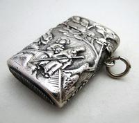 Very Rare Wang Hing Solid Silver Chinese Export Antique Vesta Case Match Box, 19th-Century c.1890 (5 of 9) Very Rare Wang Hing Solid Silver Chinese Export Antique Vesta Case Match Box, 19th-Century c.1890 (5 of 9)