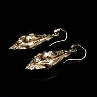 Antique Victorian Etruscan Revival Grape 9ct Gold Long Drop Dangle Earrings (2 of 9) Antique Victorian Etruscan Revival Grape 9ct Gold Long Drop Dangle Earrings (2 of 9)