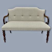 Buttoned Ticking Stripe Sofa & Footstool (6 of 11) Buttoned Ticking Stripe Sofa & Footstool (6 of 11)
