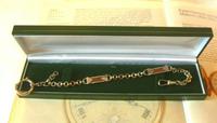 Antique Pocket Watch Chain 1930s Art Deco Silver Chrome & Goldstone Fancy Albert (10 of 10) Antique Pocket Watch Chain 1930s Art Deco Silver Chrome & Goldstone Fancy Albert (10 of 10)