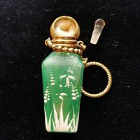 19th Century Jade Green, Mary Gregory Style Scent Bottle c.1890 (3 of 6) 19th Century Jade Green, Mary Gregory Style Scent Bottle c.1890 (3 of 6)