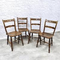 Set of 4 Barback Chais with Carved Backrails (2 of 6) Set of 4 Barback Chais with Carved Backrails (2 of 6)