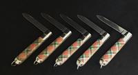 Five Vintage Tartan Ware Souvenir Fruit Knives (4 of 5) Five Vintage Tartan Ware Souvenir Fruit Knives (4 of 5)