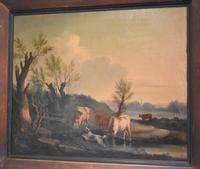 Fine Georgian Landscape Oil Painting with Cattle & Dog (4 of 8) Fine Georgian Landscape Oil Painting with Cattle & Dog (4 of 8)