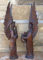 Good Pair of Carved Oak Angels 19th Century (8 of 12) Good Pair of Carved Oak Angels 19th Century (8 of 12)