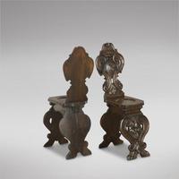 Pair of Italian Hall Chairs (3 of 3) Pair of Italian Hall Chairs (3 of 3)