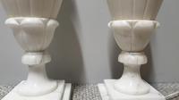 Wonderful Pair White Marble Table Lamps (5 of 5) Wonderful Pair White Marble Table Lamps (5 of 5)