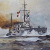 Original Painting of WW1 Battle Cruiser (3 of 5) Original Painting of WW1 Battle Cruiser (3 of 5)