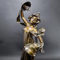 Art Nouveau Spelter Lamp (3 of 5) Art Nouveau Spelter Lamp (3 of 5)