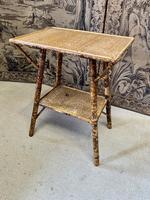 19th Century Bamboo Occasional Table with Wicker Top (4 of 4) 19th Century Bamboo Occasional Table with Wicker Top (4 of 4)