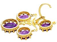 9.15ct Amethyst & 21ct Yellow Gold Chandelier Earrings - Antique c.1895 (6 of 9) 9.15ct Amethyst & 21ct Yellow Gold Chandelier Earrings - Antique c.1895 (6 of 9)