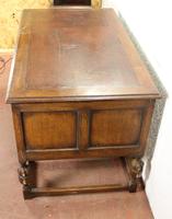 1930s Carved Oak Desk with Good Oak Top. 1 Piece (3 of 4) 1930s Carved Oak Desk with Good Oak Top. 1 Piece (3 of 4)