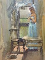 Stunning 20th Century Watercolour & Pastel Portrait Painting in Art Deco Manner (8 of 11) Stunning 20th Century Watercolour & Pastel Portrait Painting in Art Deco Manner (8 of 11)