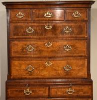 George II Veneered Walnut Chest on Chest Tallboy (2 of 11) George II Veneered Walnut Chest on Chest Tallboy (2 of 11)