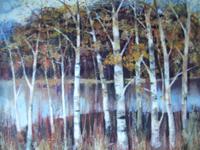 Lawrence Hill: oil painting on board of Silver Birches in Epping Forest (2 of 5) Lawrence Hill: oil painting on board of Silver Birches in Epping Forest (2 of 5)