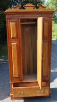 1920's Mirrored 1 Door Burr Walnut Wardrobe with Drawer (2 of 4) 1920's Mirrored 1 Door Burr Walnut Wardrobe with Drawer (2 of 4)