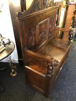 Victorian Antique Green Man Carved Oak Settle / Hall Seat / Monks Bench (10 of 10) Victorian Antique Green Man Carved Oak Settle / Hall Seat / Monks Bench (10 of 10)
