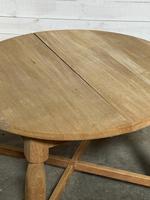 Round Bleached Oak Farmhouse Dining Table with Leaf (7 of 18) Round Bleached Oak Farmhouse Dining Table with Leaf (7 of 18)