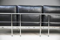 LC3 Style Black Leather & Chrome 3 Seater Sofa (20 of 22) LC3 Style Black Leather & Chrome 3 Seater Sofa (20 of 22)