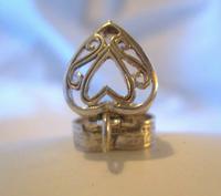 Vintage Silver Engagement Ring Heart Opening Charm 1960s For Ladies Bracelet (11 of 11) Vintage Silver Engagement Ring Heart Opening Charm 1960s For Ladies Bracelet (11 of 11)