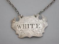 George II Chased Silver Escutcheon Wine Label White, Unmarked c1750 (5 of 7) George II Chased Silver Escutcheon Wine Label White, Unmarked c1750 (5 of 7)