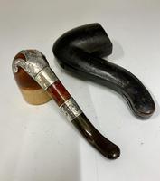 Antique Silver Mounted Smokers Pipe c.1910 (3 of 5) Antique Silver Mounted Smokers Pipe c.1910 (3 of 5)