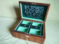 Inlaid Burr Walnut Jewellery Box With Plush Interior c.1880 (14 of 14) Inlaid Burr Walnut Jewellery Box With Plush Interior c.1880 (14 of 14)